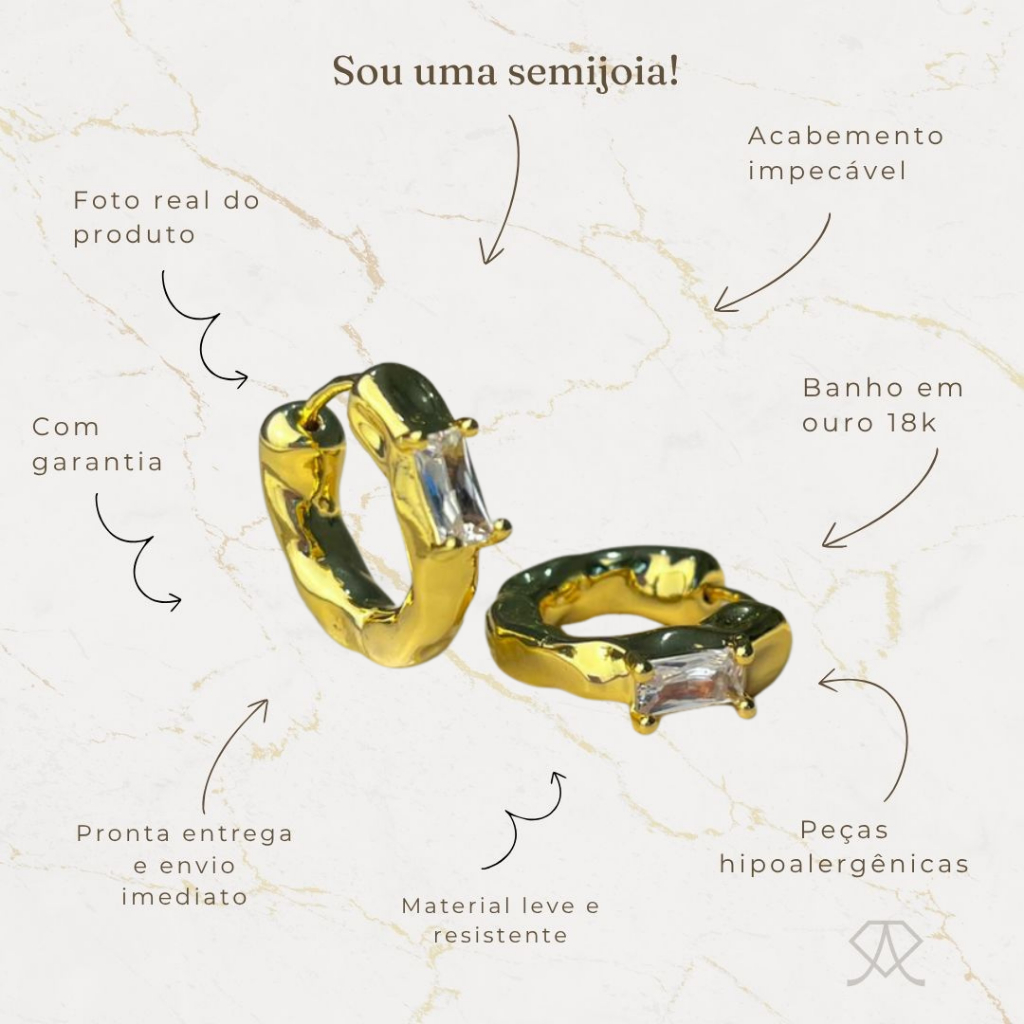 Brinco Argola Martelada - Imagem 7