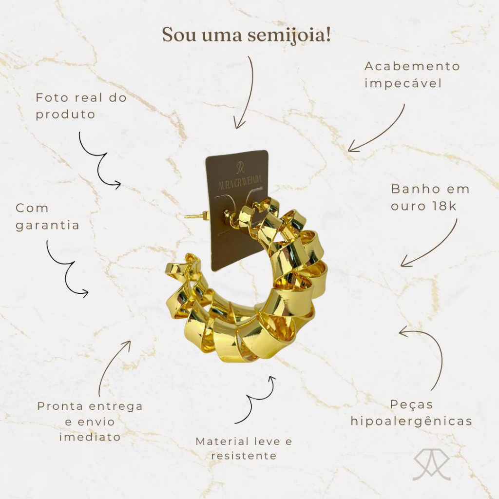 Brinco Argola Torcida - Imagem 7
