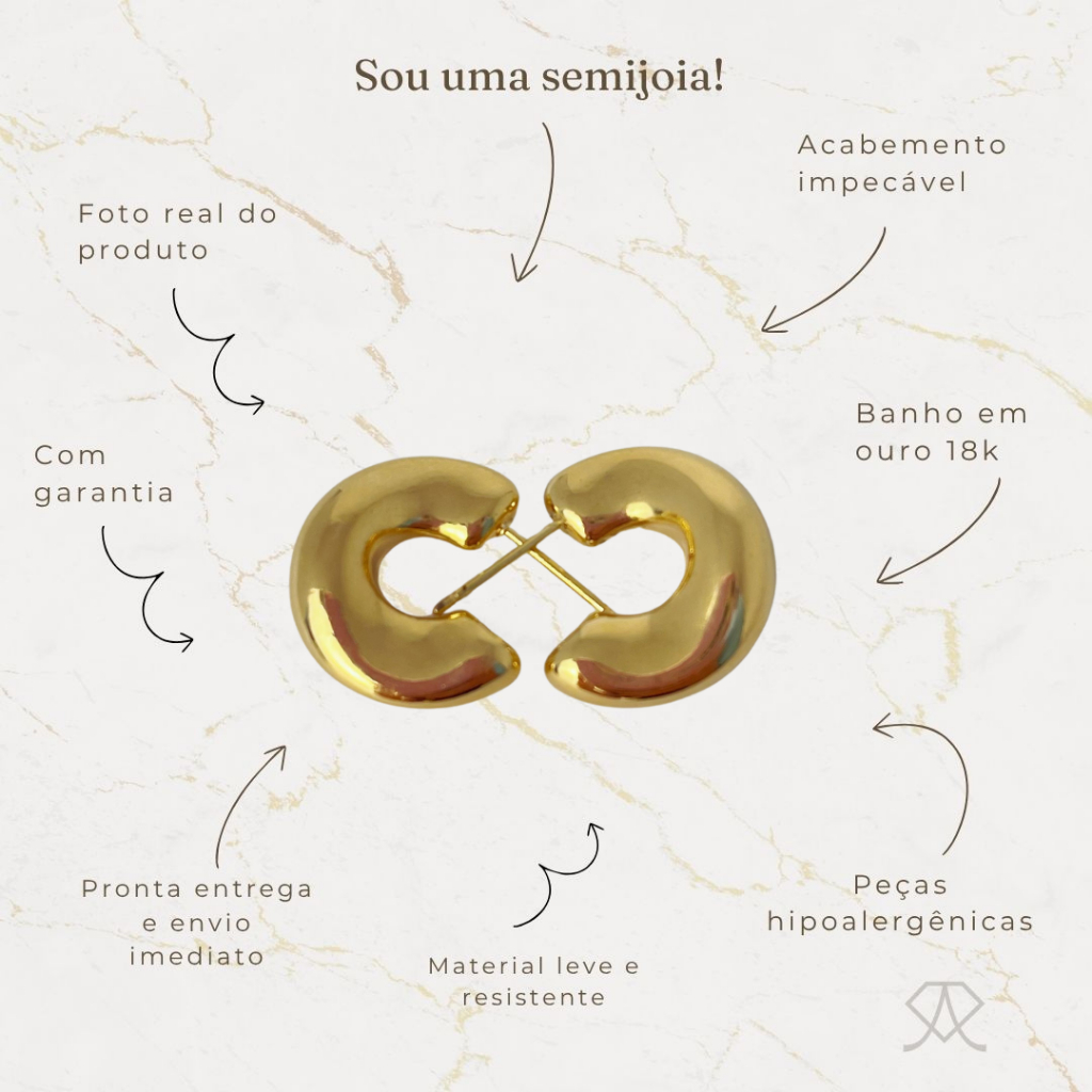 Brinco Argola Orgânica - Imagem 6