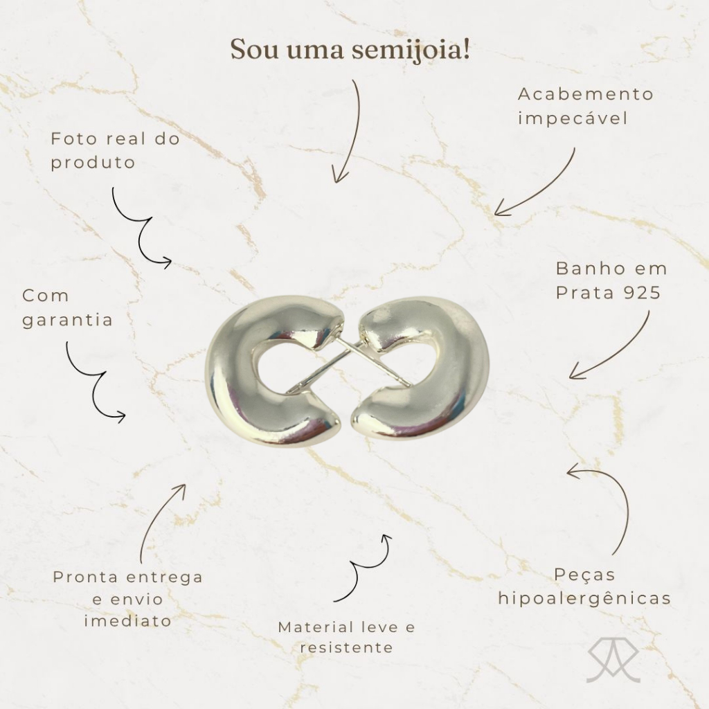 Brinco Argola Orgânica - Imagem 7