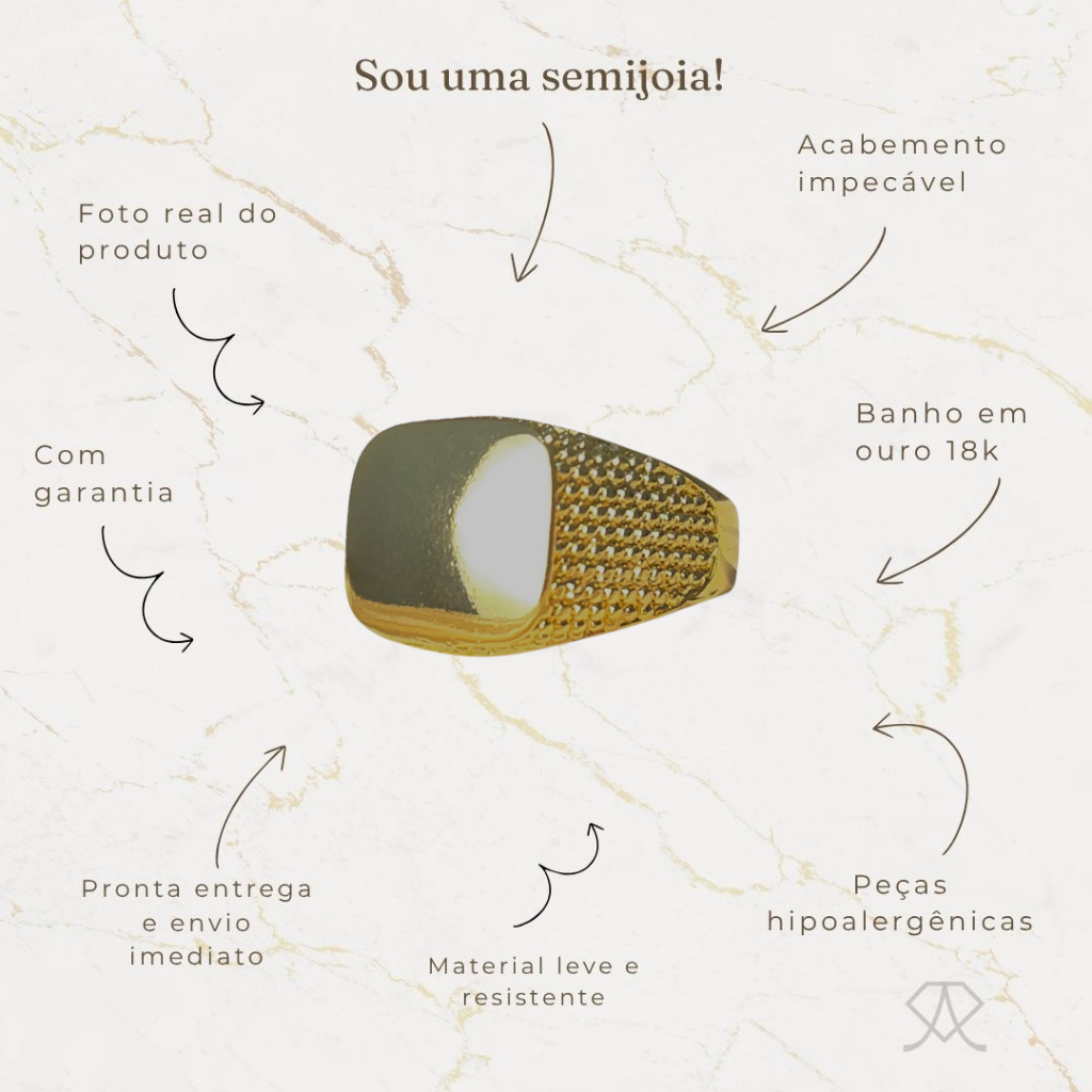 Anel Aro Liso e Pontilhado - Imagem 5