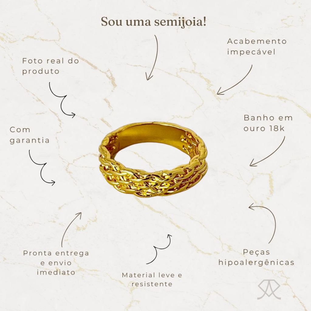Anel em Rede Entrelaçado - Imagem 5