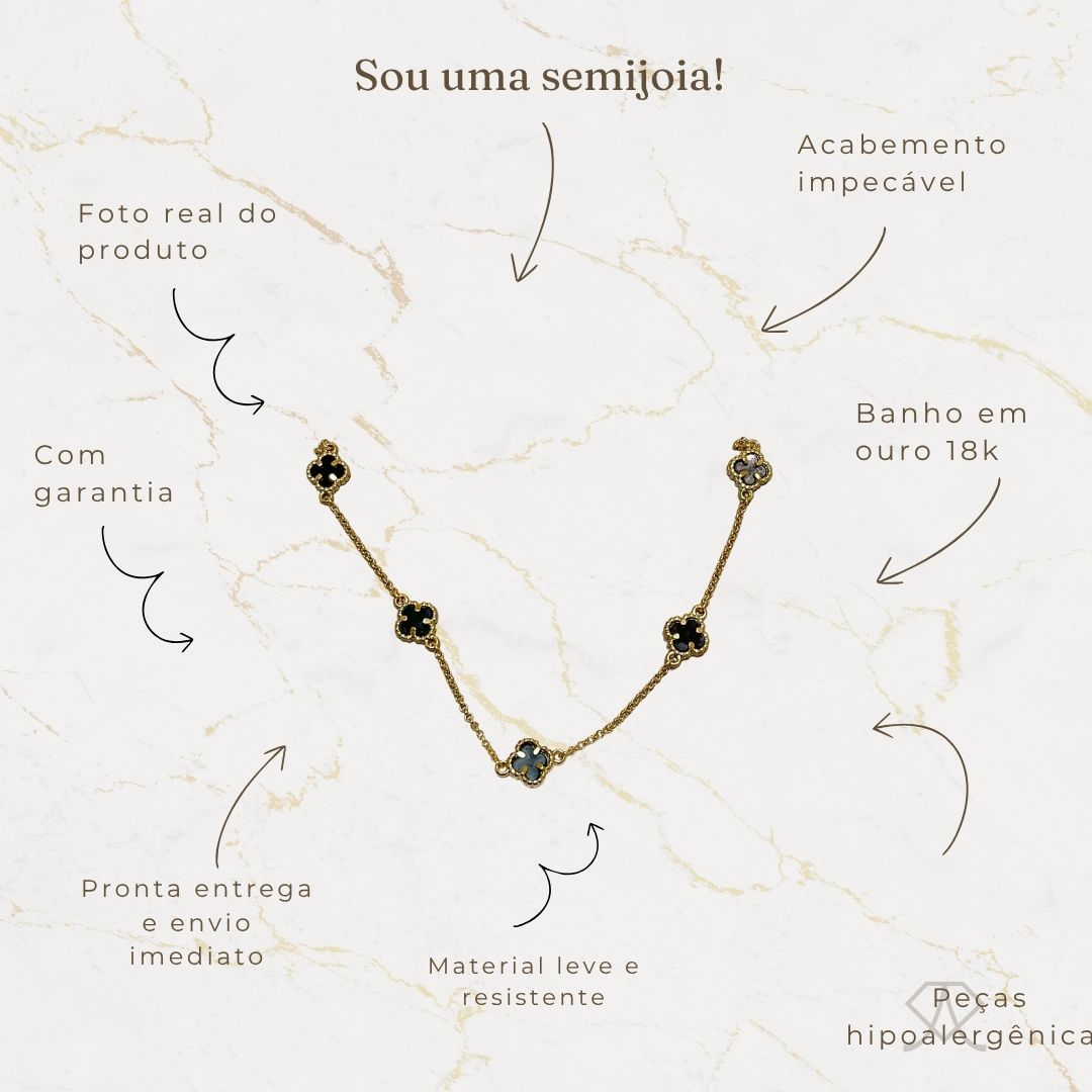 Chocker 5 Trevo Preto - Imagem 8