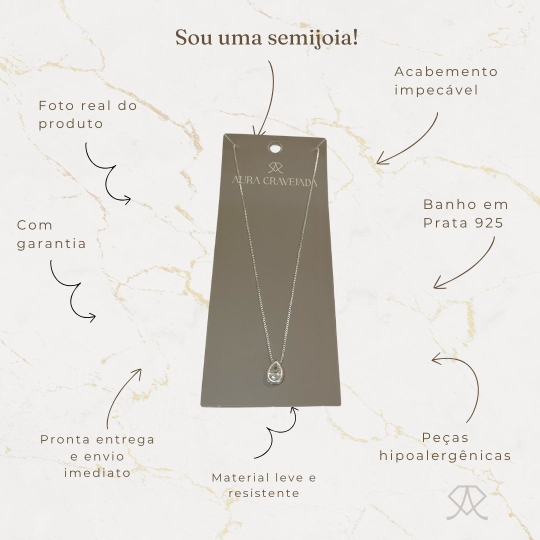 Colar Gota de Zircônia - Imagem 7