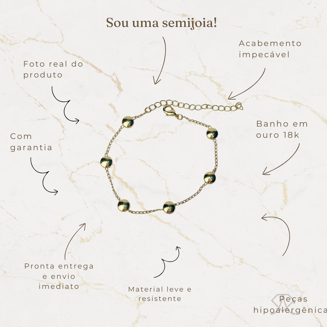 Pulseira de Bolinha Lisa - Imagem 4