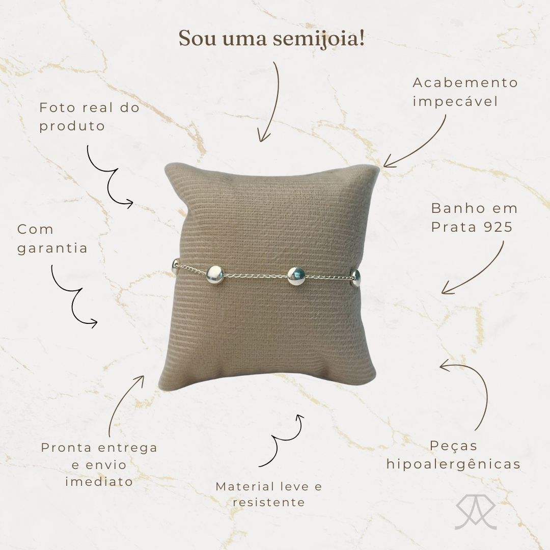 Pulseira de Bolinha Lisa - Imagem 5