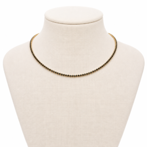 Chocker Zircônia Preto 35Cm